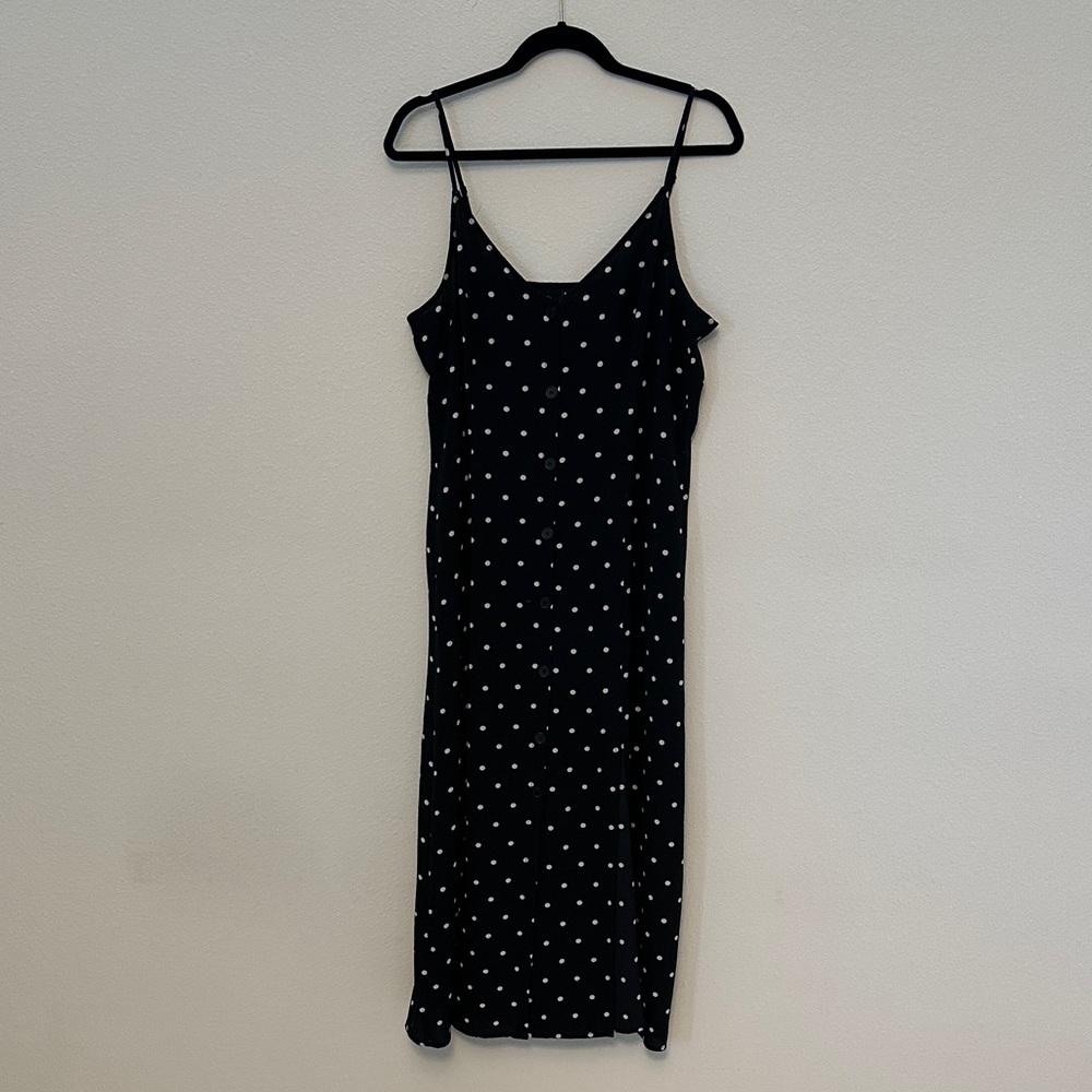 H&M Black Dress with White Polka Dots